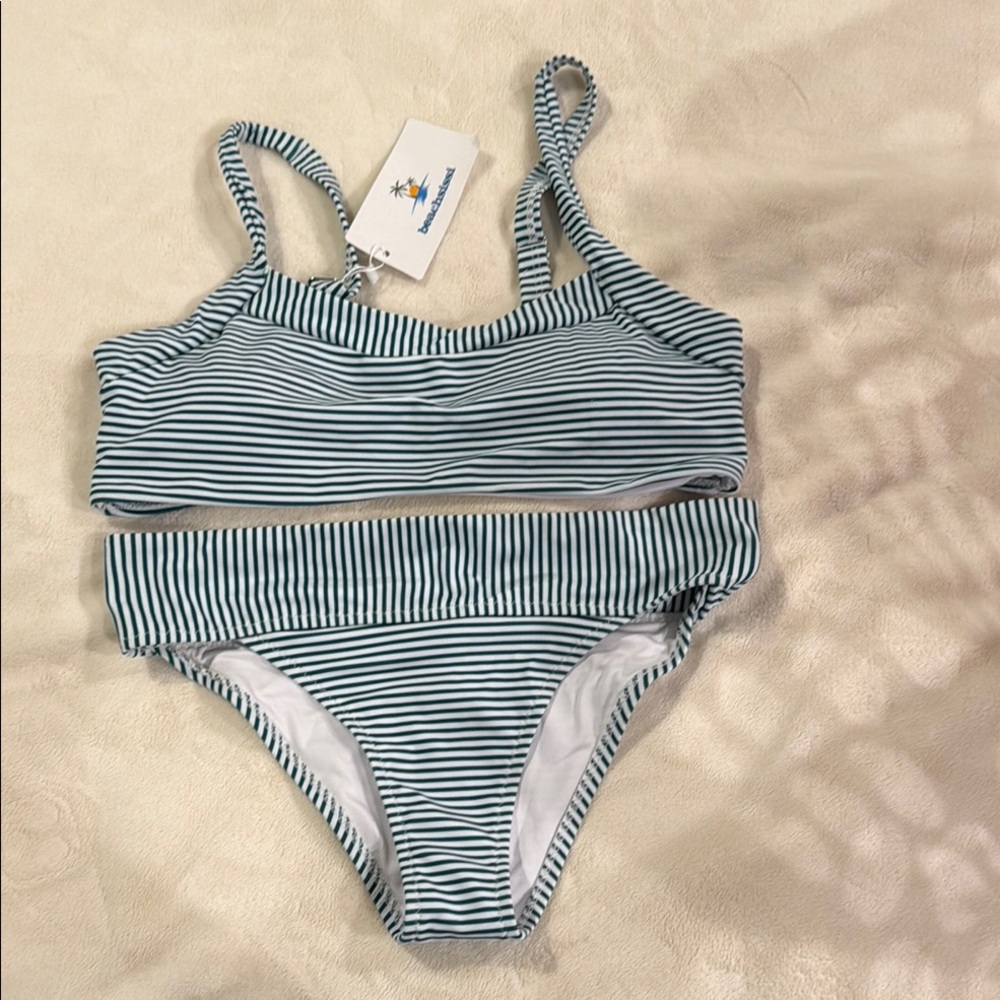 Cat & Jack White and Green Bikini Swimwear